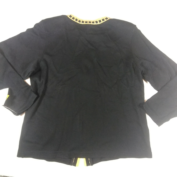 NWT CD Petites Zip Up Cardigan Sweater Black SZ SP - Picture 7 of 7